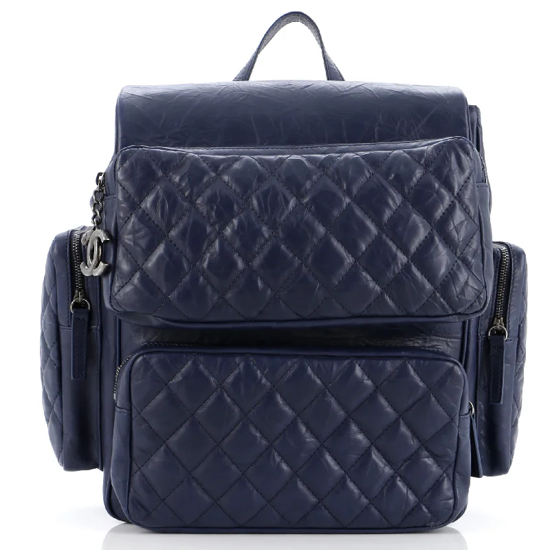 Chanel Handbag with Adjustable Strap for ComfortCasual Rock Airlines Backpack Quilted Calfskin Medium