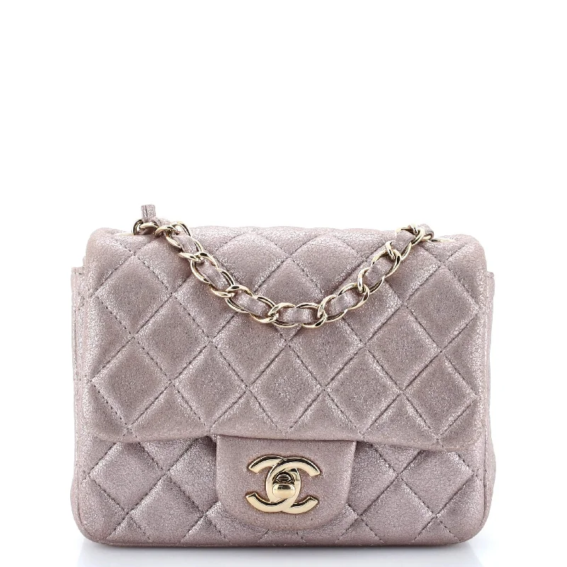 Chanel Quilted Leather Shoulder Bag for FashionistasSquare Classic Single Flap Bag Quilted Goatskin Mini