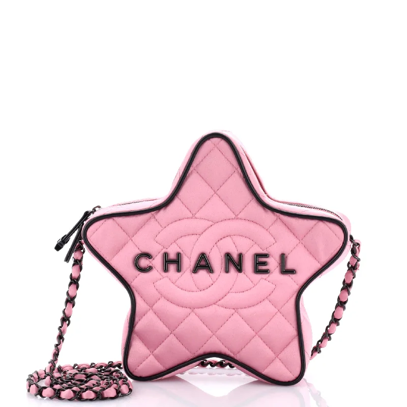 Chanel Small Crossbody Bag for TravelCC Walk of Fame Star Bag Quilted Satin