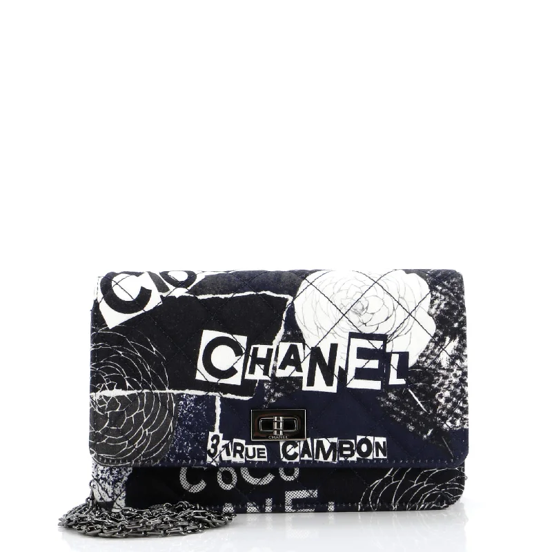 Chanel Quilted Leather Shoulder Bag for FashionistasReissue 2.55 Wallet on Chain Quilted Printed Canvas