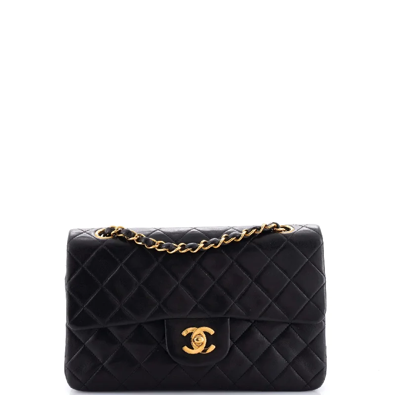 Chanel Designer Handbag with Unique DesignVintage Classic Double Flap Bag Quilted Lambskin Small