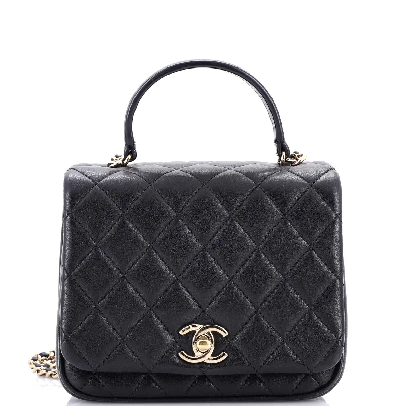 Chanel Vintage Inspired Handbag for Retro LoversCitizen Chic Top Handle Bag Quilted Lambskin Mini