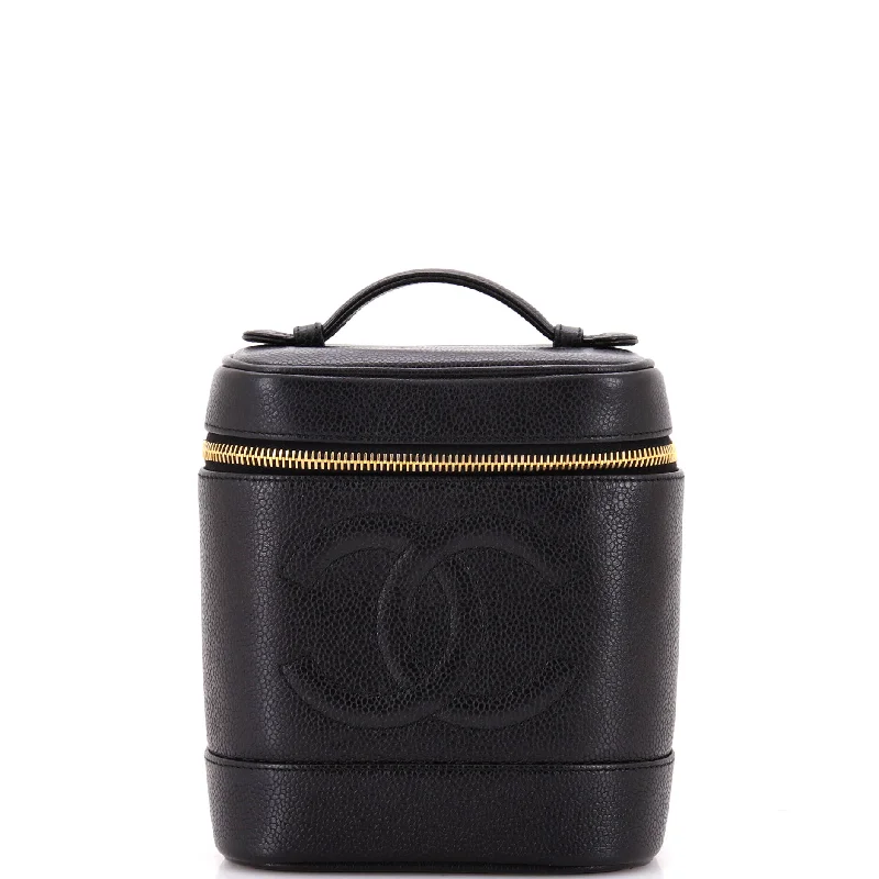 Chanel Limited Edition Handbag for CollectorsVintage Timeless Cosmetic Case Caviar Tall