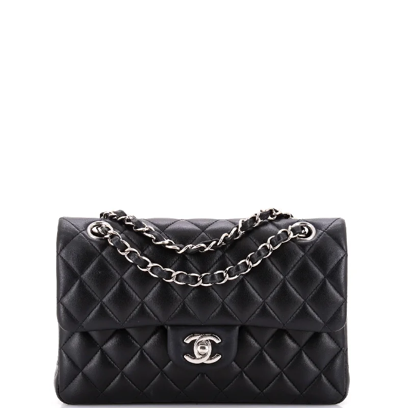 Chanel Designer Handbag with Unique DesignClassic Double Flap Bag Quilted Lambskin Small