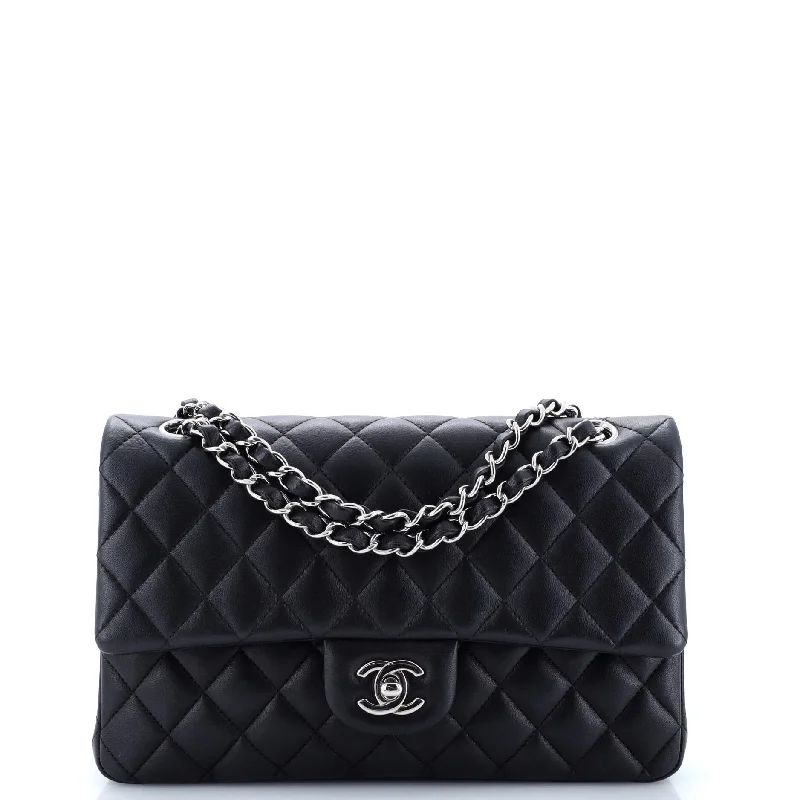 Chanel Handbag with Adjustable Strap for ComfortClassic Double Flap Bag Quilted Lambskin Medium