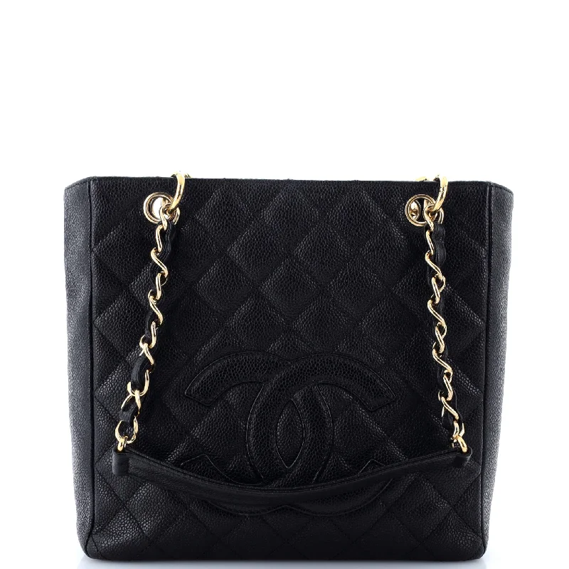 Chanel Handbag with Adjustable Strap for ComfortPetite Shopping Tote Quilted Caviar