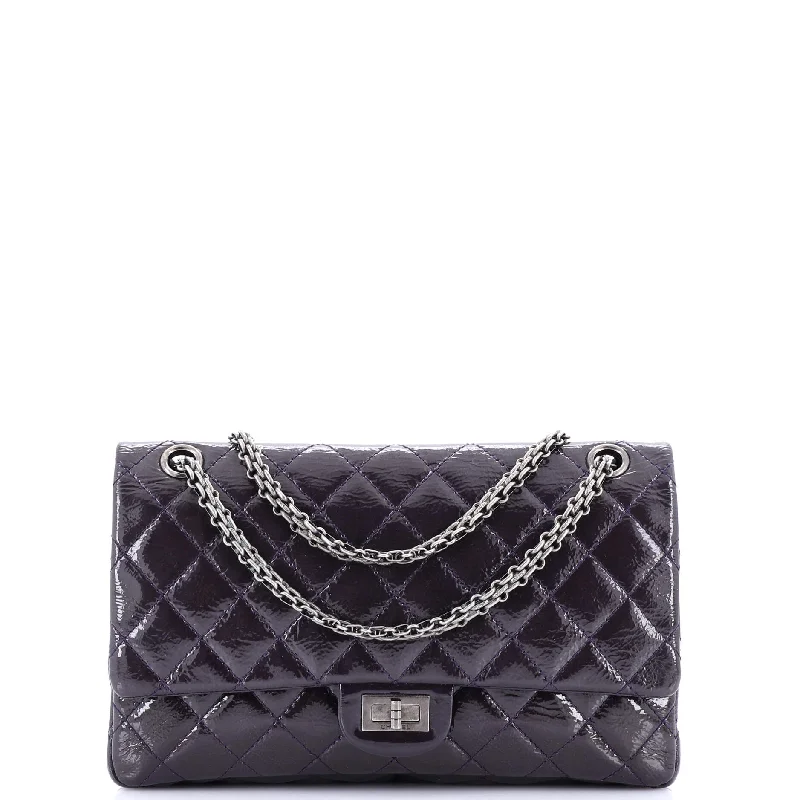 Chanel Chain Strap Handbag for Everyday UseReissue 2.55 Flap Bag Quilted Crinkled Patent 225