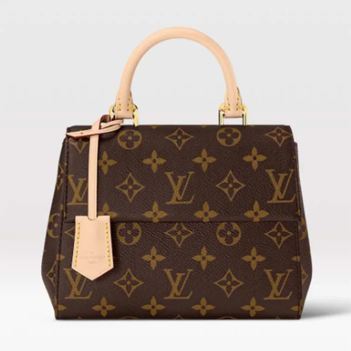 Louis Vuitton backpacks with a sleek, minimalist design for styleLouis Vuitton LV Women Cluny Mini Handbag Monogram Coated Canvas Cowhide Leather