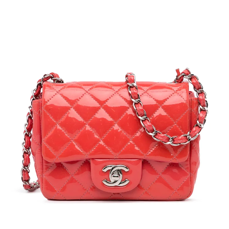 Chanel Designer Handbag with Unique DesignPink Chanel Classic Patent Single Flap Crossbody Bag