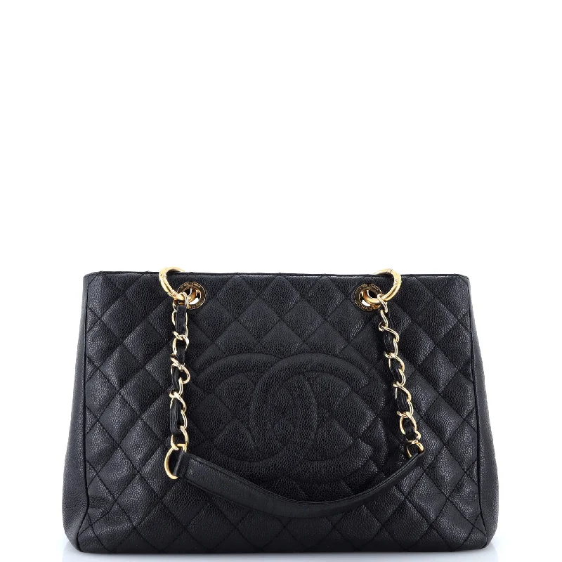 Chanel Designer Handbag with Unique DesignGrand Shopping Tote Quilted Caviar