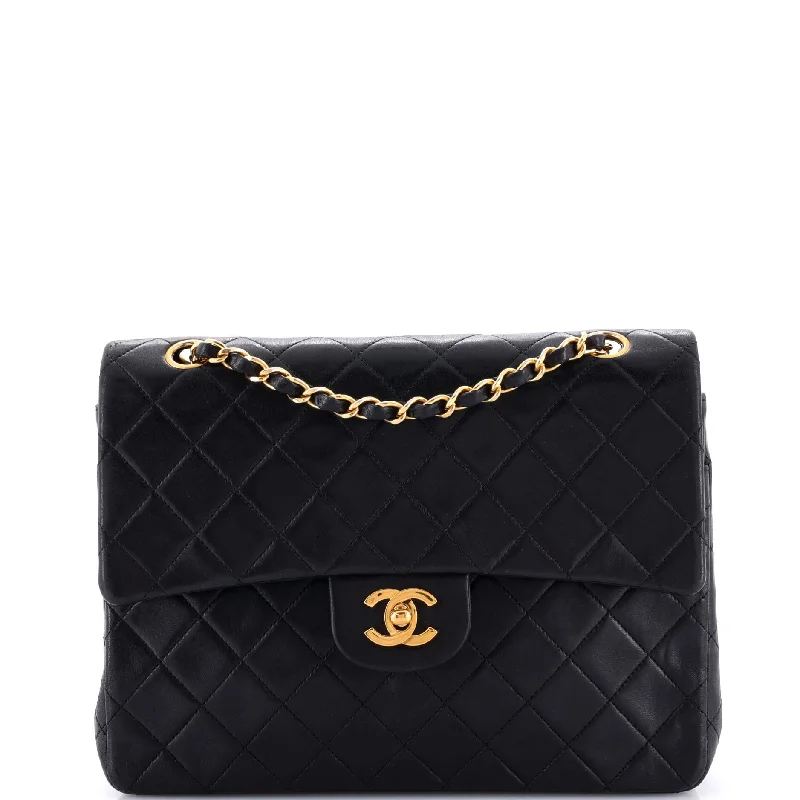 Chanel Handbag with Adjustable Strap for ComfortVintage Square CC Flap Bag Quilted Lambskin Medium