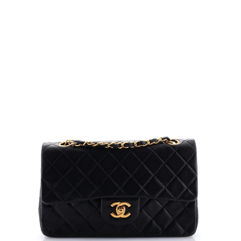 Chanel Black Handbag for Business MeetingsVintage Classic Double Flap Bag Quilted Lambskin Small