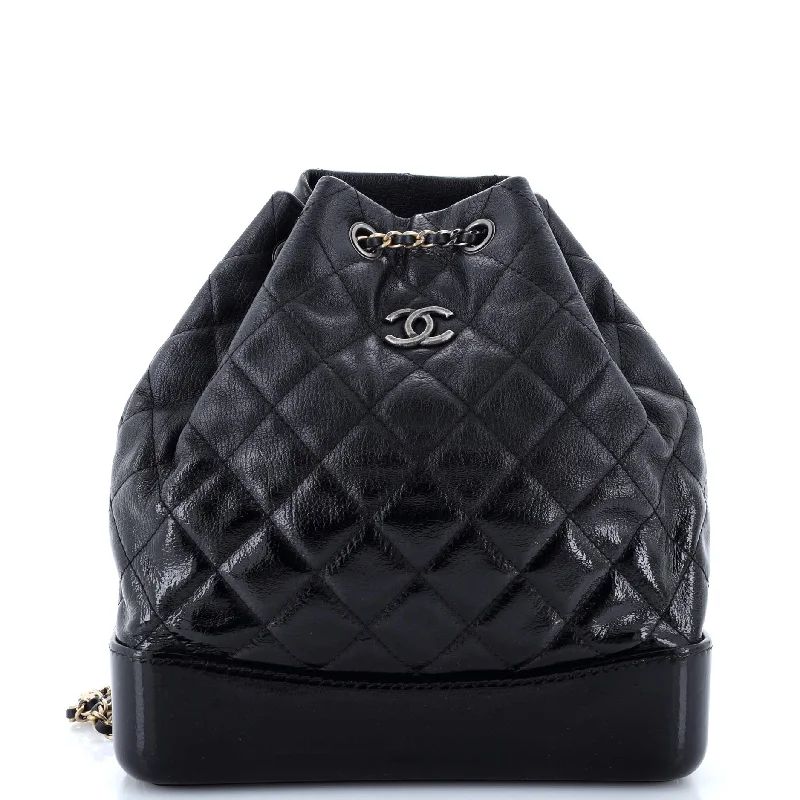 Chanel Chain Strap Handbag for Everyday UseGabrielle Backpack Quilted Goatskin and Patent Medium