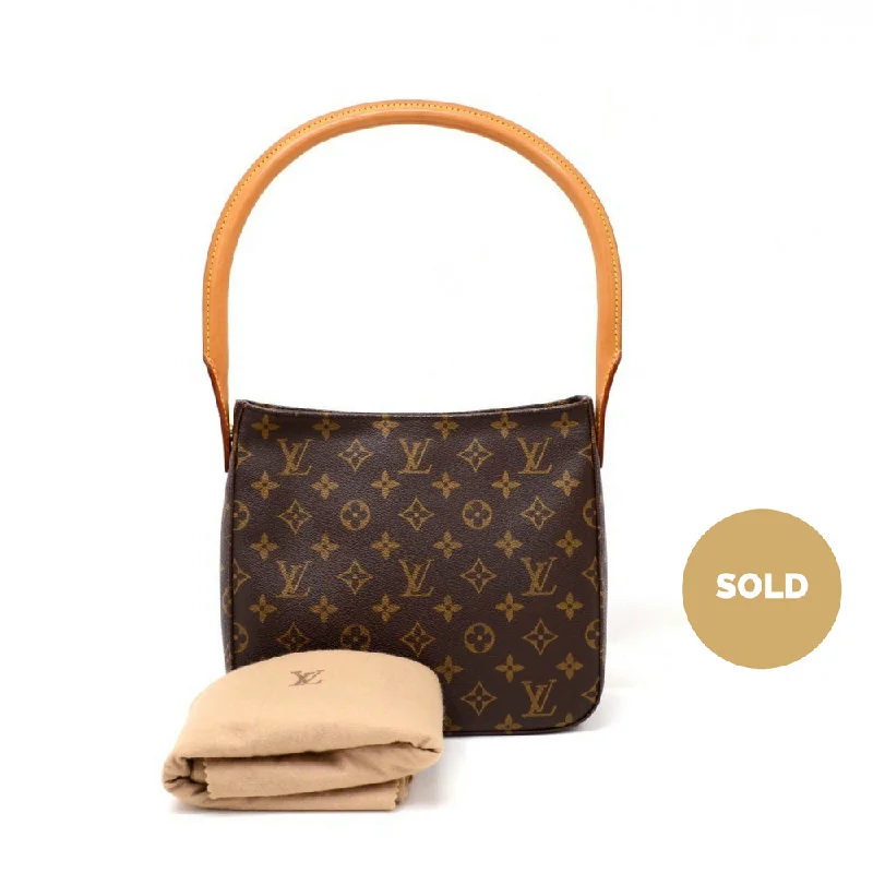 Louis Vuitton Petite Malle bags with a hard - shell structure for uniquenessLooping MM Monogram Canvas Handbag