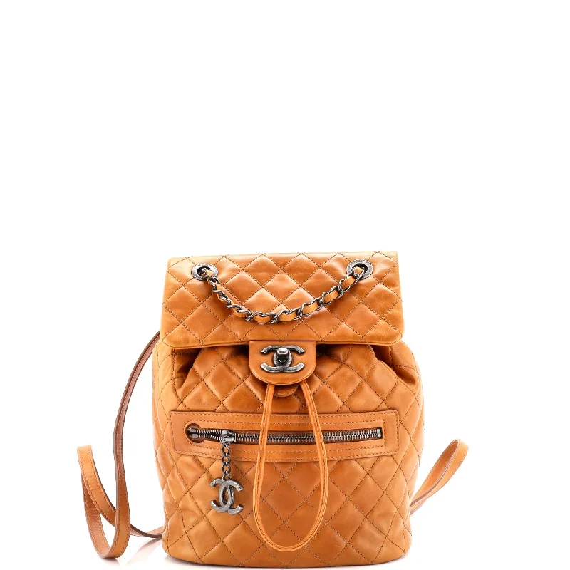 Chanel Chain Strap Handbag for Everyday UseMountain Backpack Quilted Glazed Calfskin Small