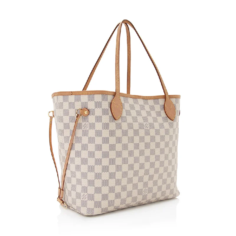 Small - sized Louis Vuitton Pochette Metis bags for a compact carryLouis Vuitton Damier Azur Neverfull MM Tote (SHF-20752)