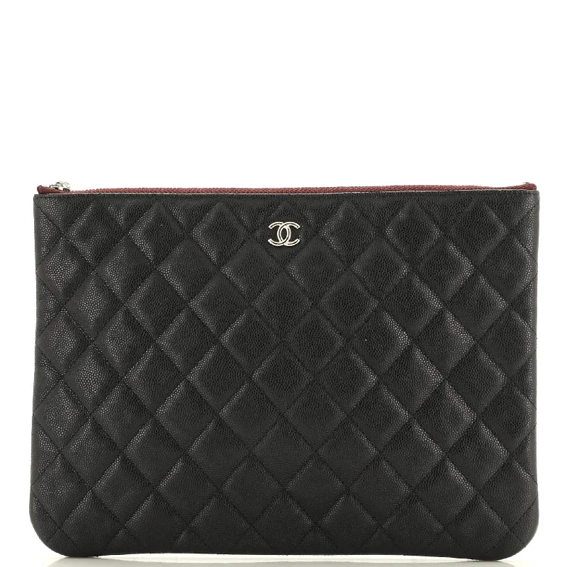 Chanel Vintage Inspired Handbag for Retro LoversO Case Clutch Quilted Caviar Medium