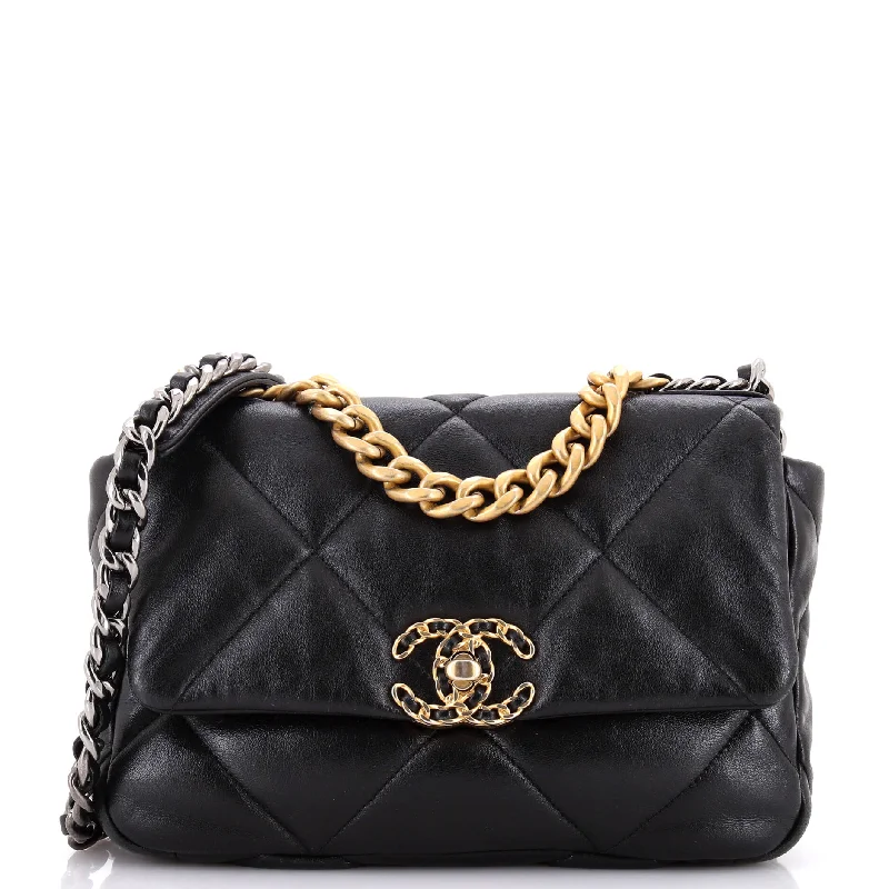 Chanel New Arrival Handbag with Gold Hardware19 Flap Bag Quilted Leather Medium