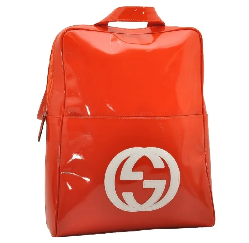 Ladies Gucci Dionysus bags in a pastel colorAuthentic GUCCI Vintage Backpack GG Enamel Orange Junk 0599J