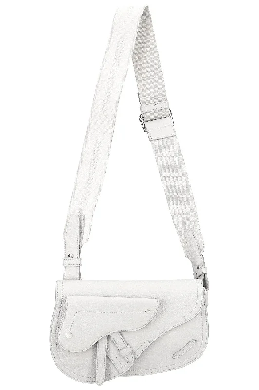 Trendsetting Christian Dior crossbody bags with a colorful strapCHRISTIAN DIOR Saddle Messenger Pouch Grey