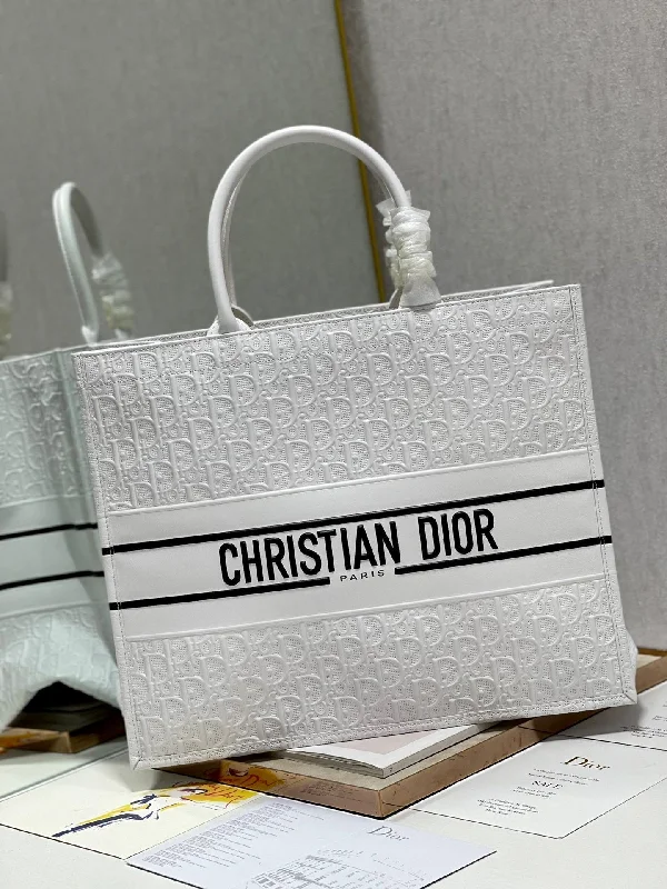 Christian Dior Saddle bags with a studded trim for a bold lookChristian Dior Large Book Tote White, For Women,  Handbags 16.5in/42cm