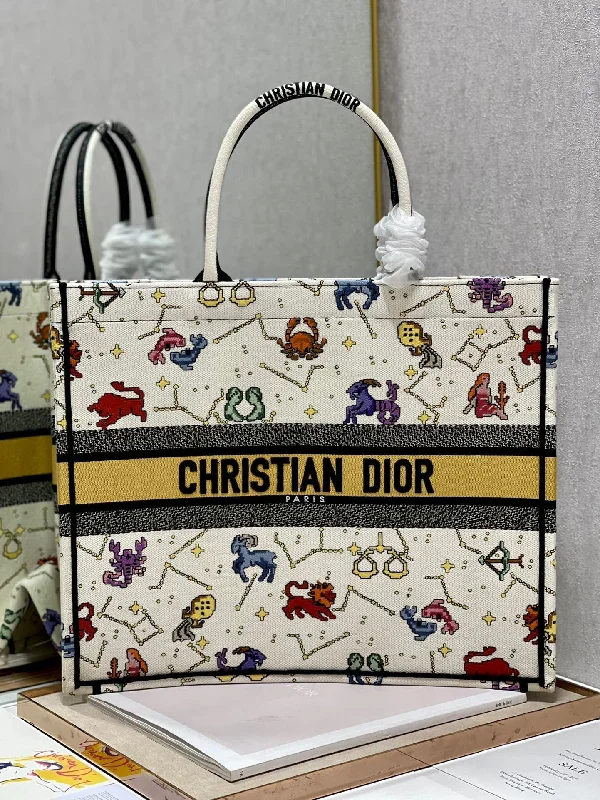 Christian Dior bags with a zip - top closure and multiple compartmentsChristian Dior Large Book Tote White