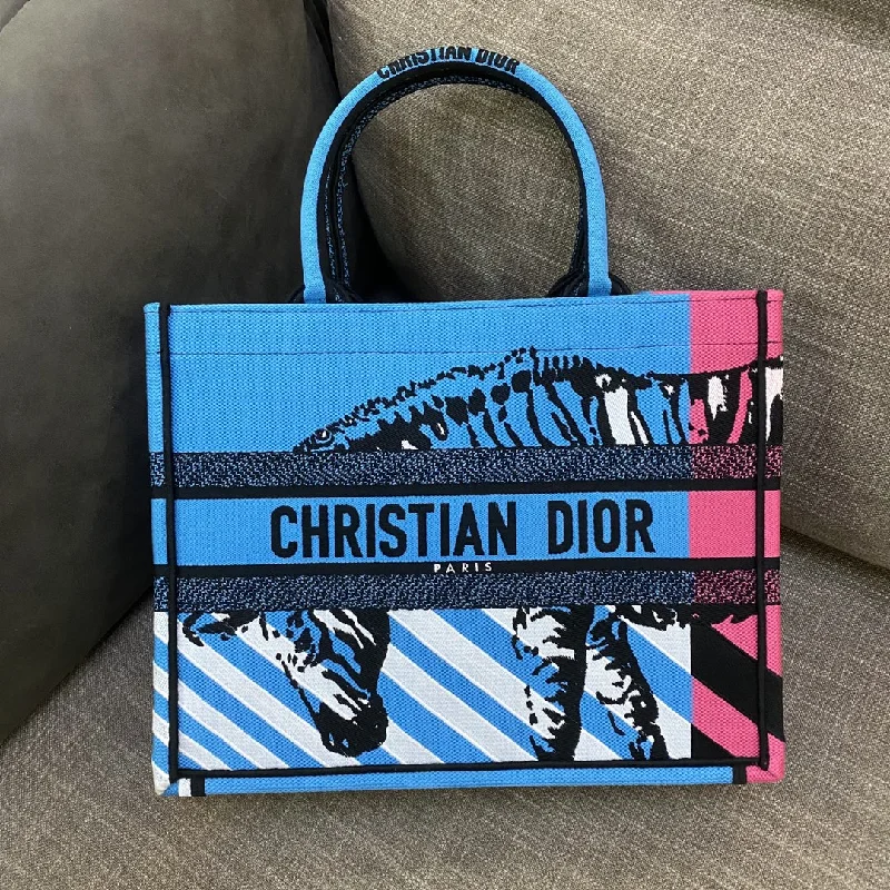 Christian Dior tote bags with a double - handle and shoulder - strap optionChristian Dior MeChristian Diorum Book Tote Bright Blue