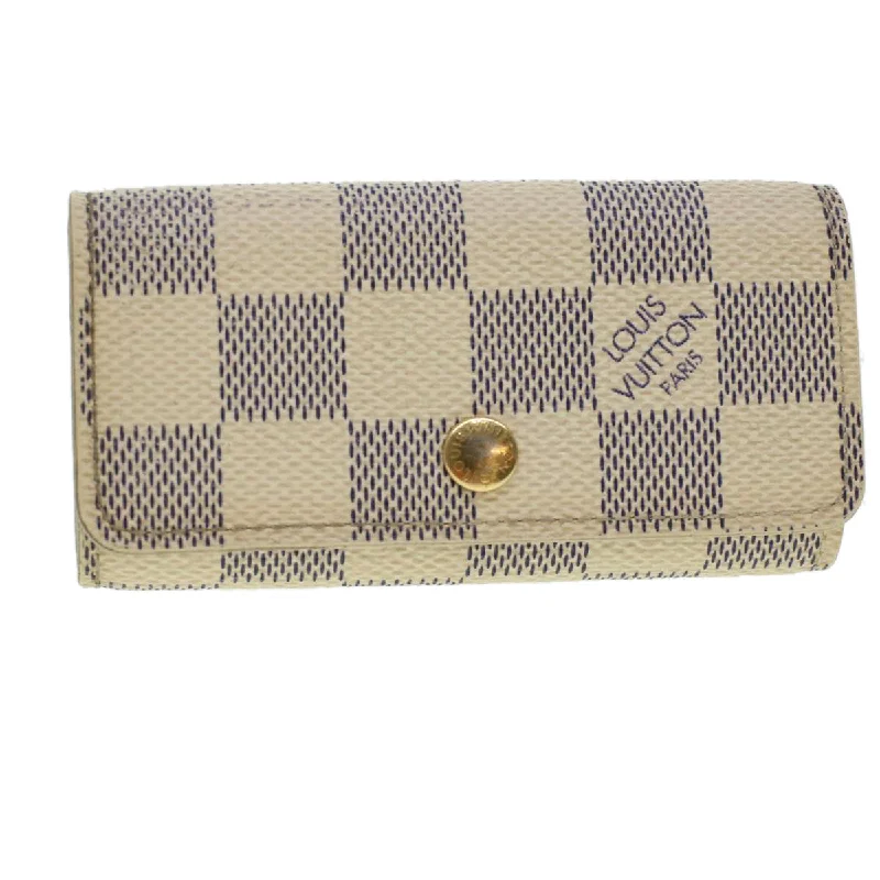 Ladies Louis Vuitton Capucines bags with gold - toned hardwareLOUIS VUITTON Damier Azur Multicles 4 Key Case N60020 LV Auth 41744